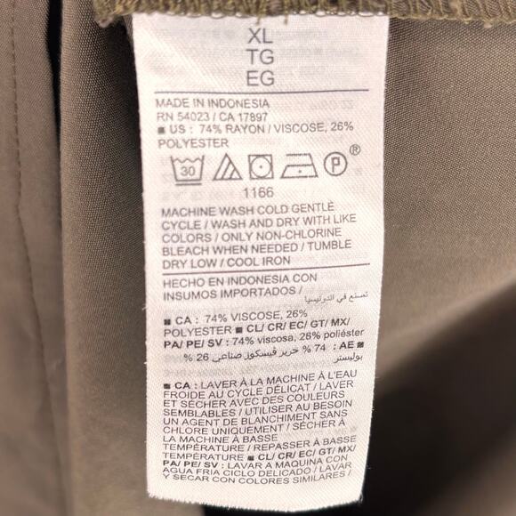 Old Navy Olive Green Utility Waist-Defined Midi Shirt Dress Size XL - Picture 7 of 8